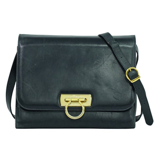 Salvatore Ferragamo Gancini Shoulder Bag Leather