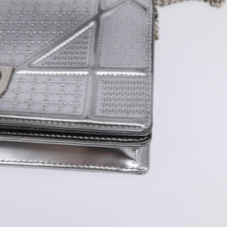 Christian Dior Diorama Wallet on Chain Metallic Distressed Calfskin