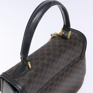 Celine Vintage Convertible Top Handle Bag Macadam Coated Canvas