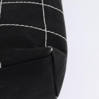 Chanel Chocolate Bar CC Logo Tote Canvas