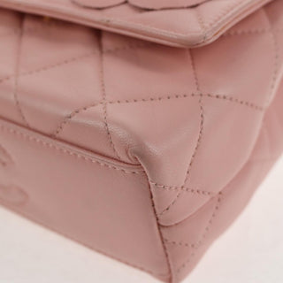 Chanel Vintage Camellia Flap Bag Quilted Lambskin