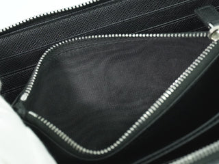 Prada Zip Around Organizer Wallet Saffiano Leather with Applique