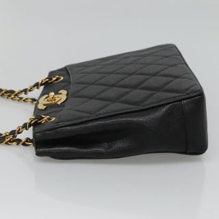 Chanel Vintage CC Lock Pocket Chain Tote Caviar