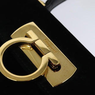 Salvatore Ferragamo Gancini Convertible Top Handle Bag Suede