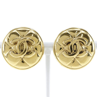 Chanel Vintage Round CC Clip-On Earrings Metal