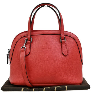 Gucci Web Convertible Dome Satchel Leather