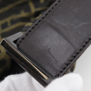 Fendi Zip Around Messenger Bag Zucca Canvas