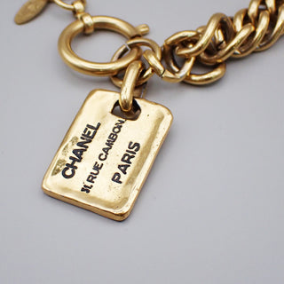 Chanel Vintage Rue Cambon Chain Charm Bracelet Metal