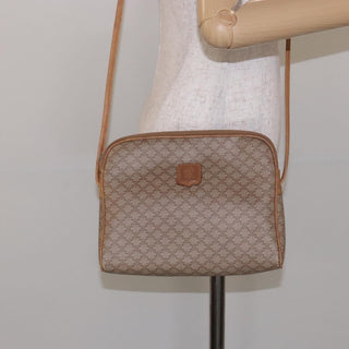 Celine Vintage Macadam Shoulder Bag Canvas and Leather