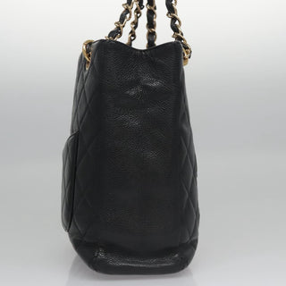 Chanel Petite Shopping Tote Quilted Caviar
