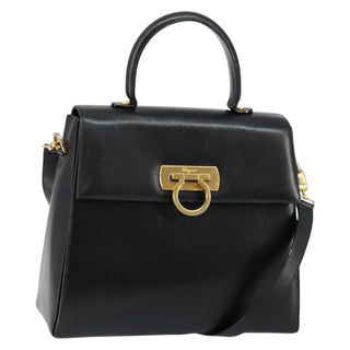 Salvatore Ferragamo Gancini Convertible Top Handle Bag Leather