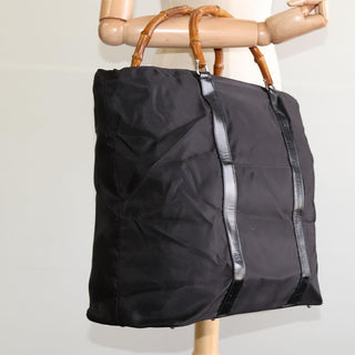 Gucci Vintage Bamboo Handle Tote Nylon