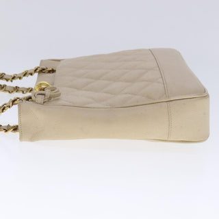 Chanel Vintage Slit Pocket Shoulder Bag Quilted Caviar