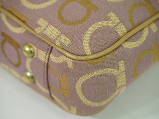 Salvatore Ferragamo Gancini Shoulder Bag Canvas