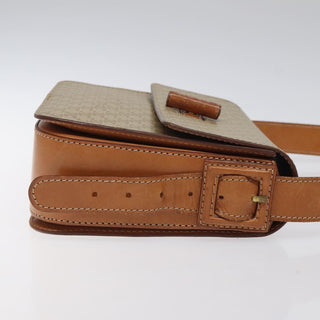 Celine Vintage Convertible Macadam Turnlock Shoulder Bag Canvas and Leather