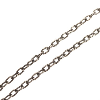 Gucci Engraved Interlocking G Chain Link Pendant Necklace Sterling Silver
