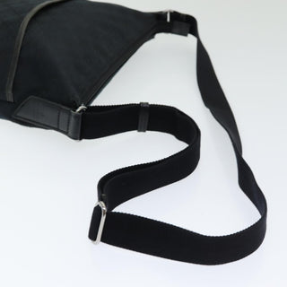 Gucci Zip Messenger Bag GG Canvas with Perforated Leather