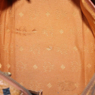 MCM Visetos Handbag Canvas and Leather