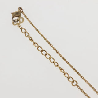 Christian Dior CD Round Pendant Necklace Metal