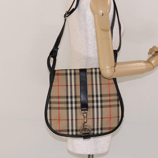 Burberry Flap Shoulder Bag Nova Check Coated Canvas