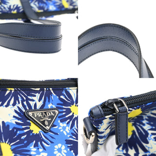 Prada Convertible Tote Printed Tessuto with Saffiano