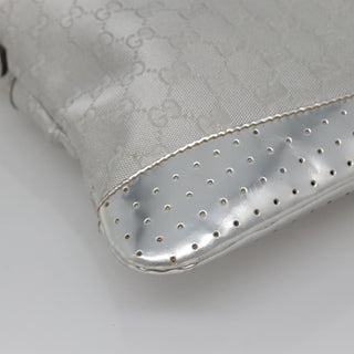 Gucci Zip Messenger Bag GG Canvas with Perforated Leather