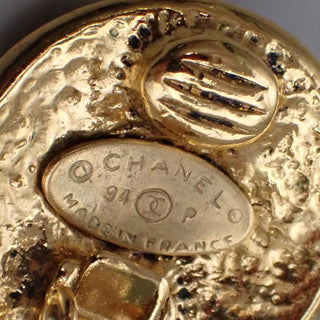 Chanel Vintage Round CC Clip-On Earrings Metal