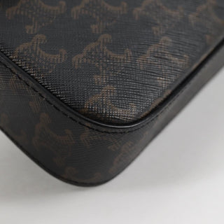 Celine Triomphe East-West Shoulder Bag Triomphe Coated Canvas