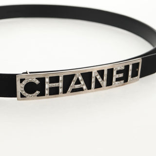 Chanel Logo Belt Leather