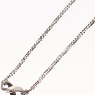 Tiffany & Co. Infinity Double Chain Pendant Necklace Silver