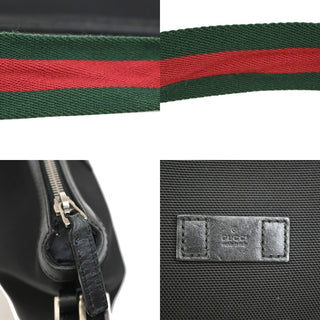 Gucci Web Strap Flat Messenger Bag Techno Canvas