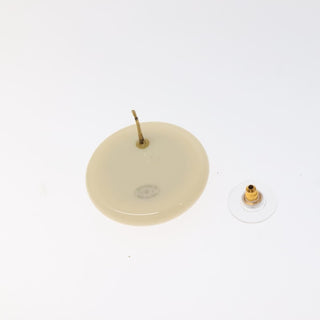 Chanel Vintage CC plastic Earrings Metal and plastic