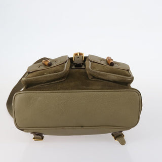 Gucci Vintage Bamboo Backpack Suede