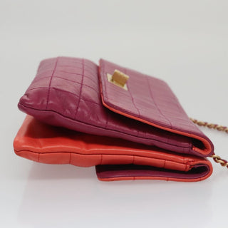 Chanel Vintage Chocolate Bar Double Side Flap Shoulder Bag Quilted Lambskin