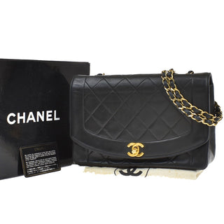 Chanel Vintage Diana Flap Bag Quilted Caviar