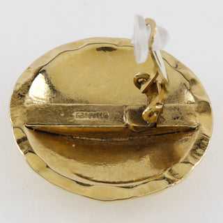 Chanel Vintage Round CC Clip-On Earring Metal