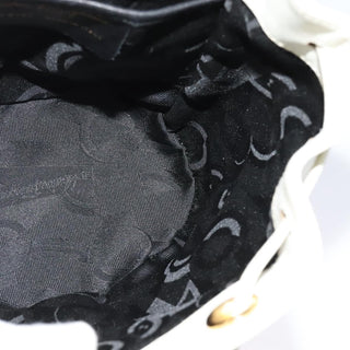 Salvatore Ferragamo Gancini Flap Drawstring Backpack Leather