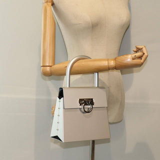 Salvatore Ferragamo Gancini Convertible Top Handle Bag STAINLESS STEEL