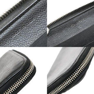 Chanel CC Logo Zipper Long Bifold Leather