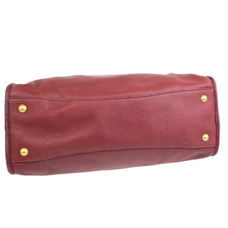 Prada Front Zip Convertible Satchel Vitello Daino