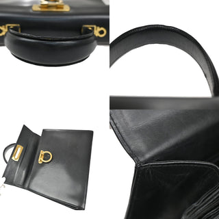 Salvatore Ferragamo Gancini Convertible Top Handle Bag Suede