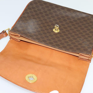 Celine Vintage Macadam Shoulder Bag Canvas and Leather