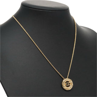 Christian Dior CD Pendant Necklace Metal