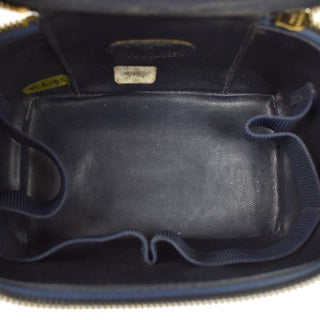 Chanel Vintage Timeless Zip Around Vanity Case Denim