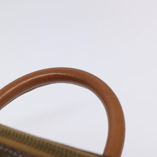 Celine Vintage Double Zip Vanity Case Macadam Coated Canvas