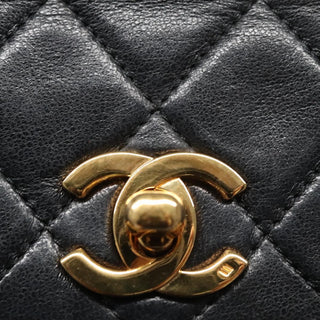 Chanel Vintage Octagon CC Flap Bag Quilted Leather