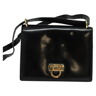 Salvatore Ferragamo Gancini Shoulder Bag Leather