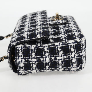 Chanel Square Classic Single Flap Bag Quilted Tweed