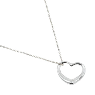 Tiffany & Co. Elsa Peretti Open Heart Pendant Necklace Sterling Silver