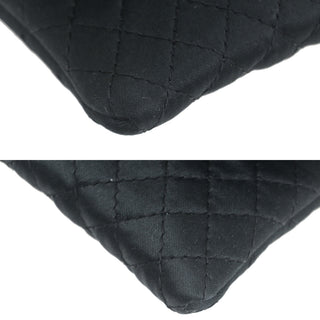 Chanel CC Logo Micro Matelasse Shoulder Bag Pouch Canvas